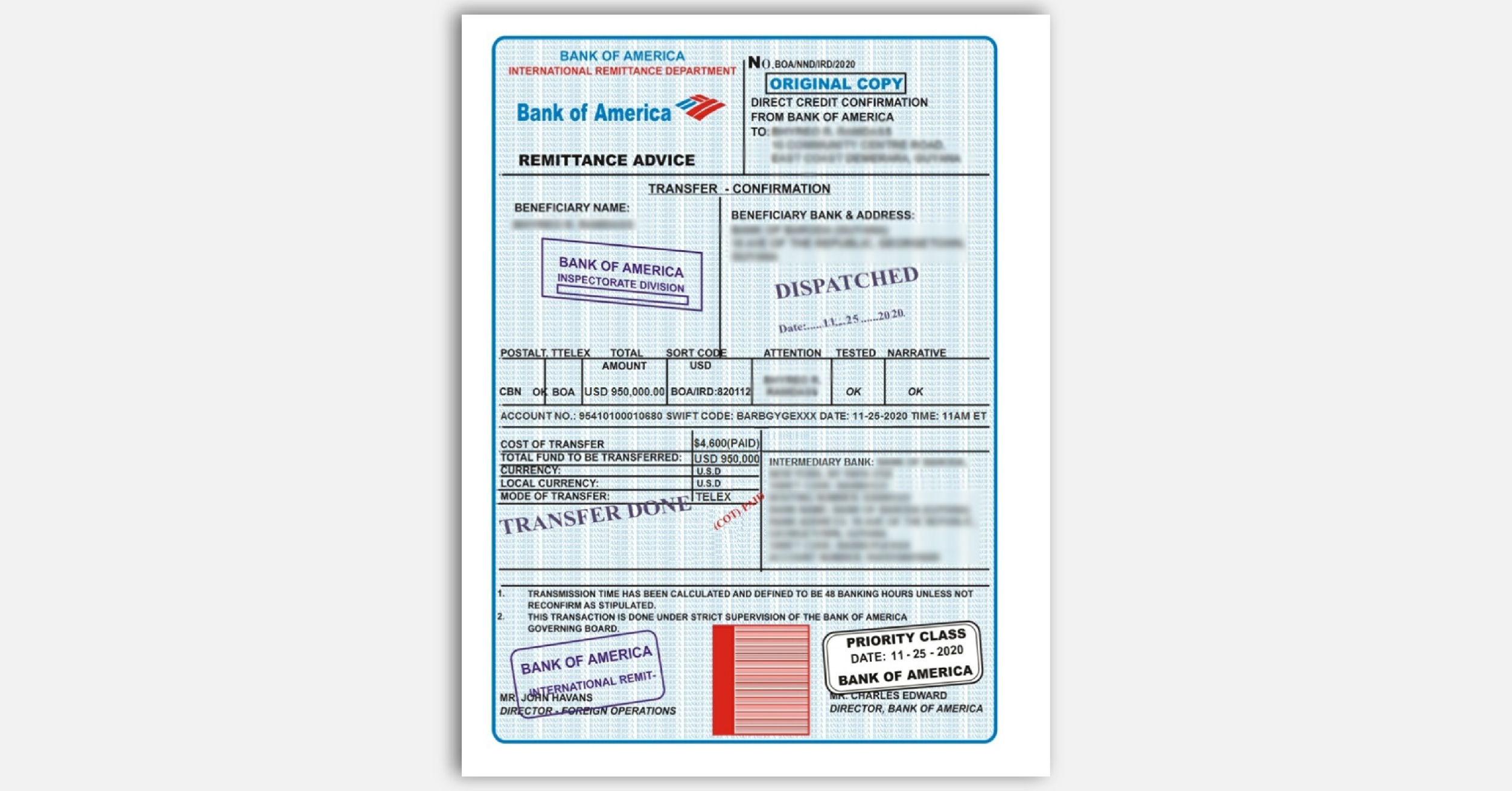 FTC impersonator scam fake remittance order